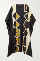 Modestt - Royal Black & Beige Kaftan Dress
