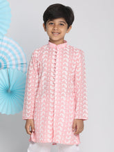 Vastramay - Boys' Chikankari Pink Kurta
