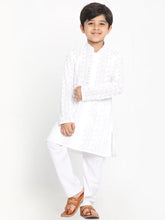 Vastramay - Boys' White Cotton Kurta Pyjama Set