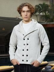 Mens Cloud Grey Double Breasted Jacket