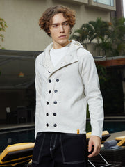 Mens Cloud Grey Double Breasted Jacket