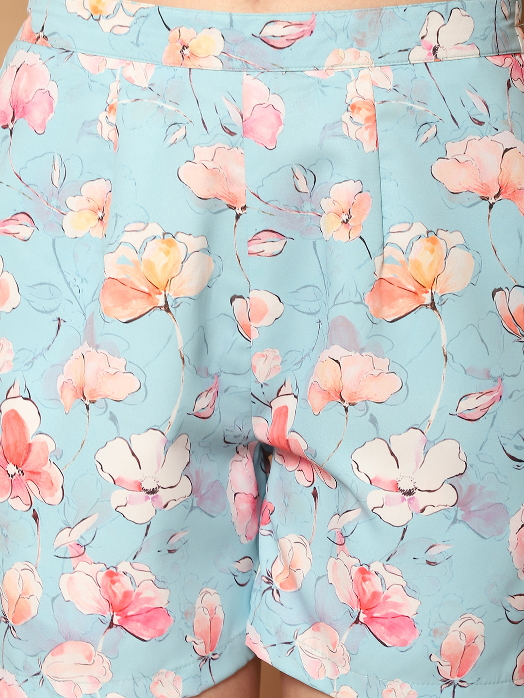 Printed Top With Shorts Shurg