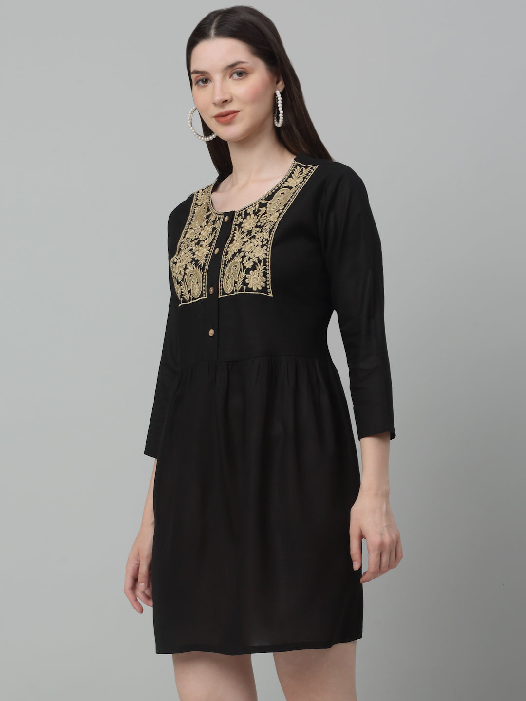 Womens Embroidered A Line Dress