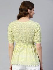 المرأة Chikankari العمل الإمبراطورية الأعلى