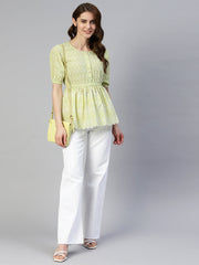 المرأة Chikankari العمل الإمبراطورية الأعلى