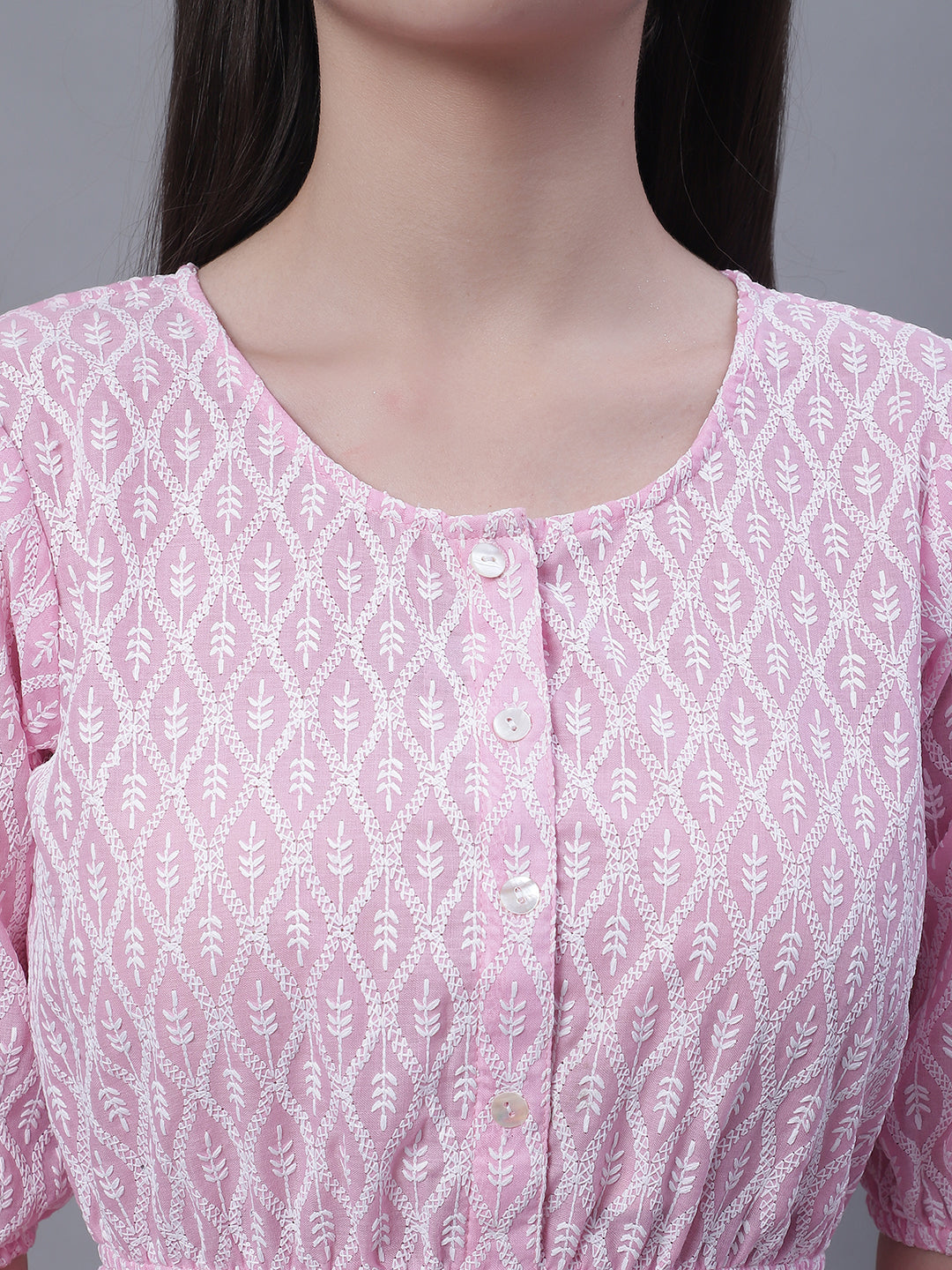 Womens Chikankari Work Empire Top