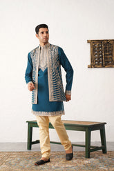 Men's Embroidered Waistcoat and Kurta Pyjama