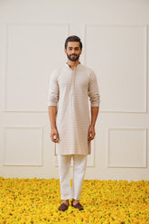 Sequin Embroidered Pure Cotton Kurta With Pyjamas
