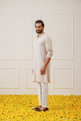 Sequin Embroidered Pure Cotton Kurta With Pyjamas