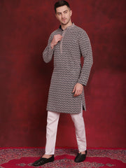 Jompers - Sequin Embroidered Pure Cotton Kurta with Pyjamas