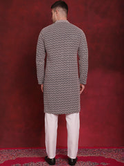 Jompers - Sequin Embroidered Pure Cotton Kurta with Pyjamas
