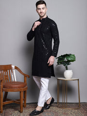 Jompers - Sequin Embroidered Pure Cotton Kurta with Pyjamas