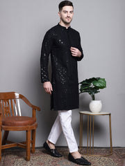 Jompers - Sequin Embroidered Pure Cotton Kurta with Pyjamas