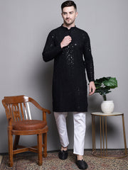 Jompers - Sequin Embroidered Pure Cotton Kurta with Pyjamas