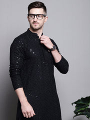 Jompers - Sequin Embroidered Pure Cotton Kurta with Pyjamas