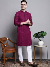 Jompers - Sequin Embroidered Pure Cotton Kurta with Pyjamas
