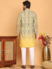 Jompers - Digital Printed Kurta Pyjama Set ( JOKP P 5104 Green )