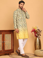 Jompers - Digital Printed Kurta Pyjama Set ( JOKP P 5104 Green )