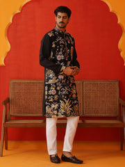Floral Embroidered and Sequins Kurta Set