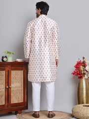 Digital Printed Straight Kurta Set For Men ( JOKP 5148Cream )