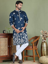 Floral Embroidered and Sequins Kurta Set ( JOKP 5151Peacock )