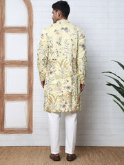 floral embroidered straight kurta set