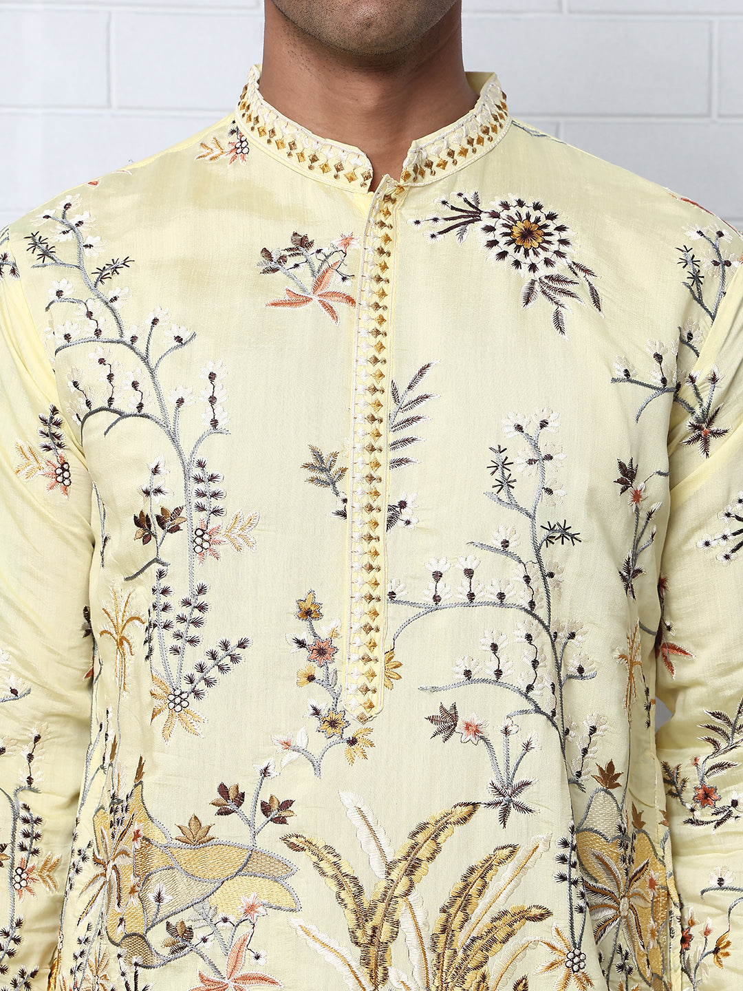 Floral Embroidered Straight Kurta Set