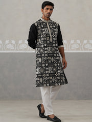 silk blend embroidered kurta pyjama set