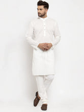 Men Cream Chikan Kurta with Churidar ( JOKP 561 Cream )