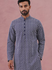floral embroidered kurta with churidar