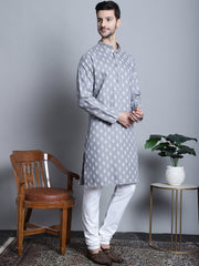 Jompers - Men's Cotton Floral printed kurta Pyjama