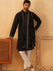 Jompers - Embroidered & Sequin Kurta Pyjama With Dupatta