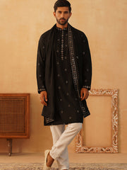 Jompers - Embroidered & Sequin Kurta Pyjama With Dupatta