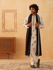 Jompers - Embroidered & Sequin Kurta With Dupatta ( KOD 5091 white )