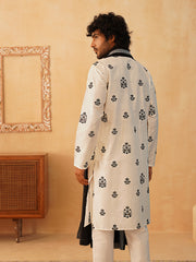 Jompers - Embroidered & Sequin Kurta With Dupatta ( KOD 5091 white )