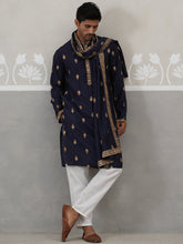silk blend embroidered kurta pyjama set