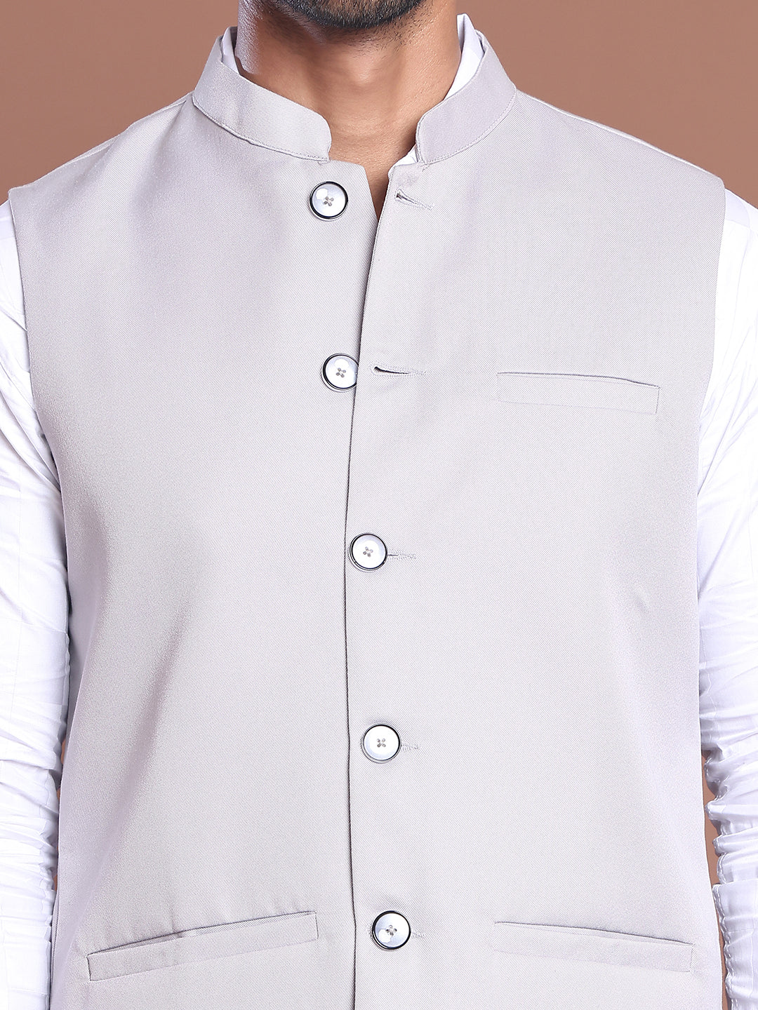 Solid Nehru Jacket For Men