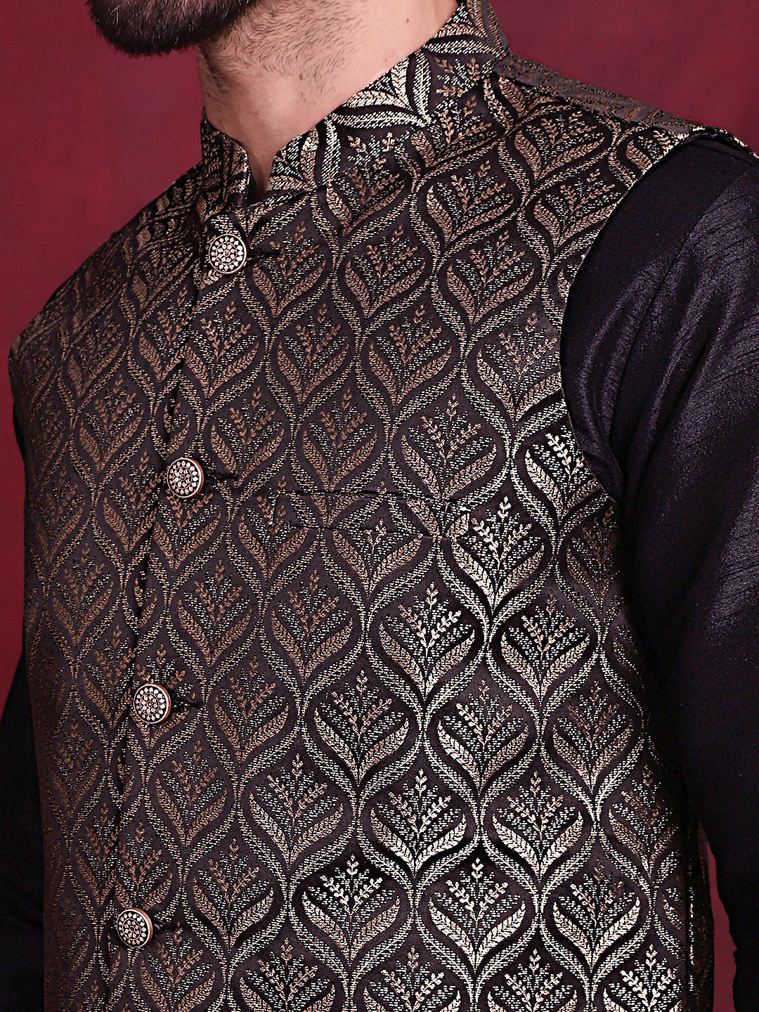 Woven Design Nehru Jacket