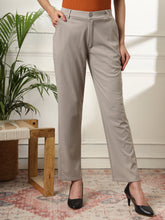 women sharp slim fit cotton formal trouser 2
