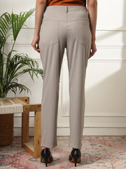 women sharp slim fit cotton formal trouser 2