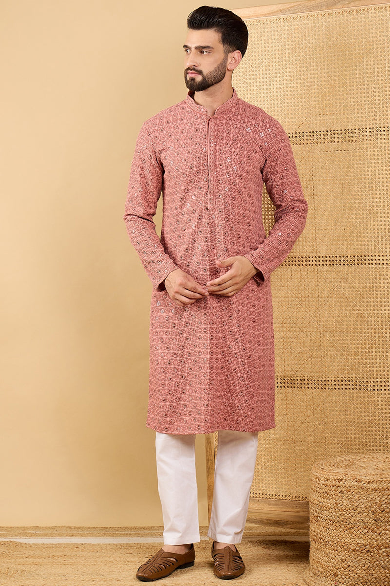 rust-viscose-rayon-solid-embroidered-straight-kurta-with-trouser-mkset1055