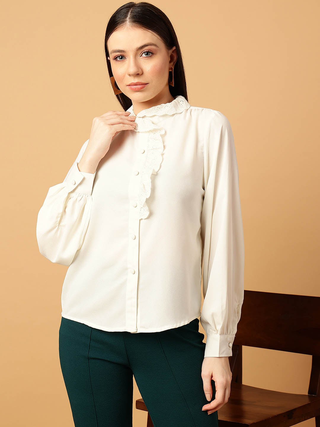 Schiflli Collar Shirt