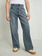 MASCLN SASSAFRAS - Men Light Blue Basic Wide Leg Jeans