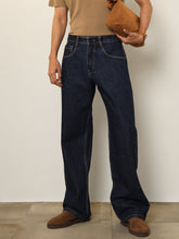 Navy Blue Relax Fit Jeans MASCLN SASSAFRAS