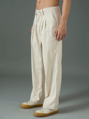 Off White Front Dori Relax Fit Korean Trouser MASCLN SASSAFRAS