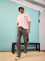 MASCLN SASSAFRAS - Unisex Pink Dice Oversize T-Shirt
