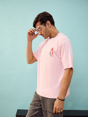 MASCLN SASSAFRAS - Unisex Pink Dice Oversize T-Shirt