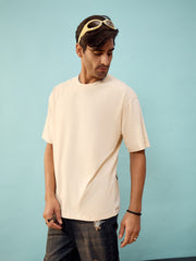 MASCLN SASSAFRAS - Unisex Beige NYC Oversize T-Shirt