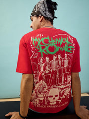 MASCLN SASSAFRAS - Unisex Red CHEMICAL ROMANCE Oversize T-Shirt