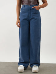 Blue Twill Overdyed Straight Fit Pants Noh.Voh